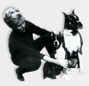 Karin and Witherford Hot Chestnut with his son.